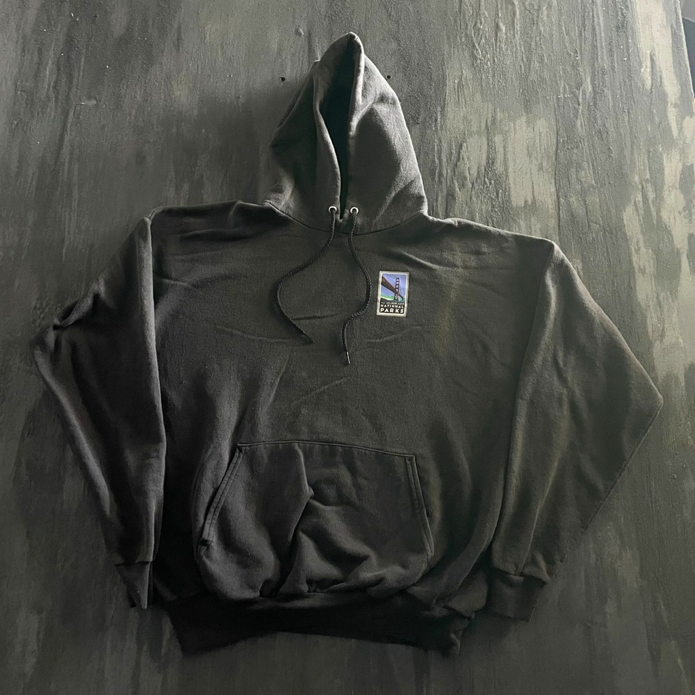 Vintage National Parks Golden Gate Hoodie Mens XL Black 1990s Hanes